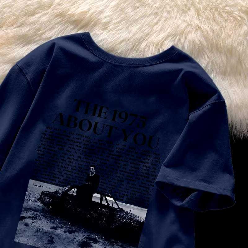 TSHIRT LENGAN PENDEK KAOS THE 1975 ABOUT YOU KATUN MURNI RETRO STYLE WANITA TOP KAOS COTTON COMBED