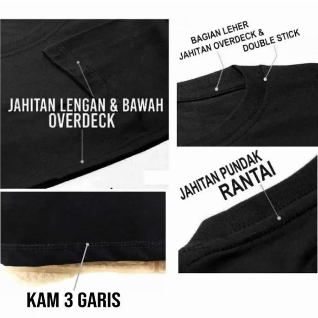 Kaos Retro Street Style Motif Mobil Print Cotton Combed Unisex Hitam S-XXL Baju Pria & Wanita