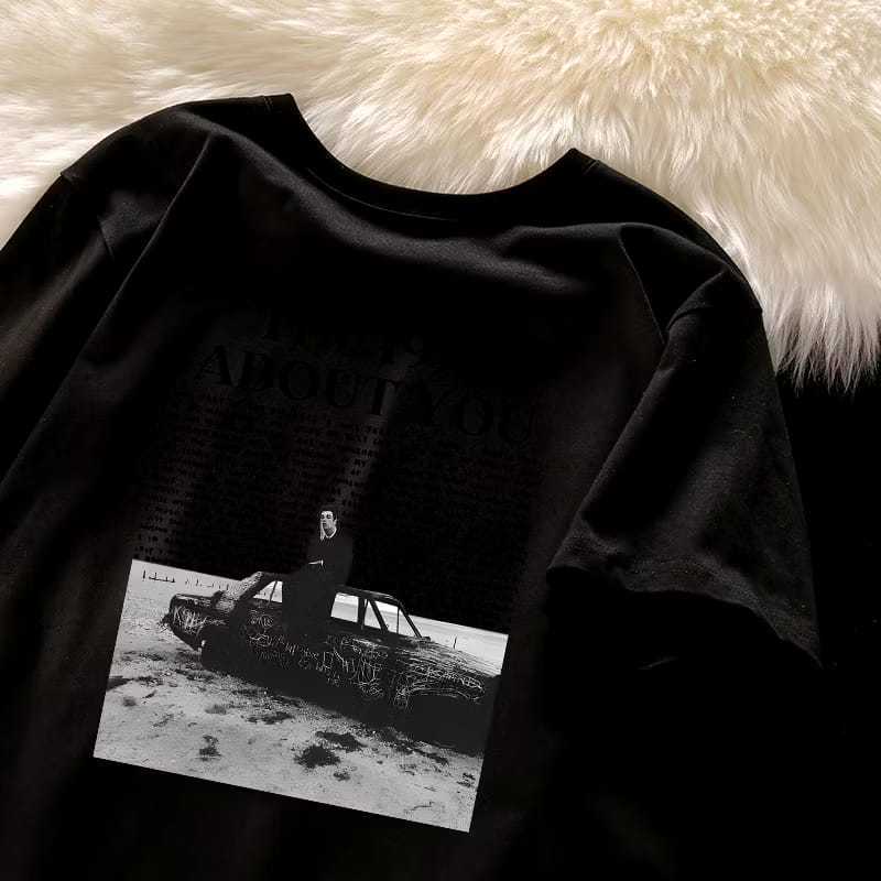 TSHIRT LENGAN PENDEK KAOS THE 1975 ABOUT YOU KATUN MURNI RETRO STYLE WANITA TOP KAOS COTTON COMBED