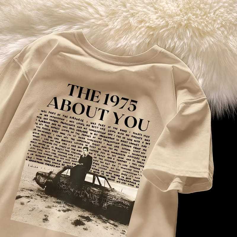 TSHIRT LENGAN PENDEK KAOS THE 1975 ABOUT YOU KATUN MURNI RETRO STYLE WANITA TOP KAOS COTTON COMBED