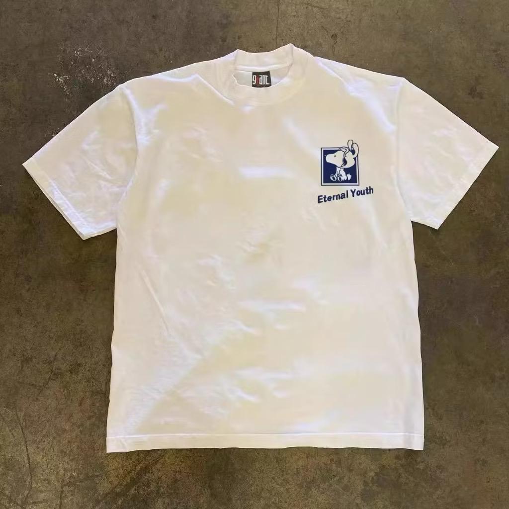 KAOS KOREA STYLE T-SHIRT BIRU SNOPPY KAOS WANITA HITAM KAOS PRIA DAN WANITA KAOS COTTON COMBED