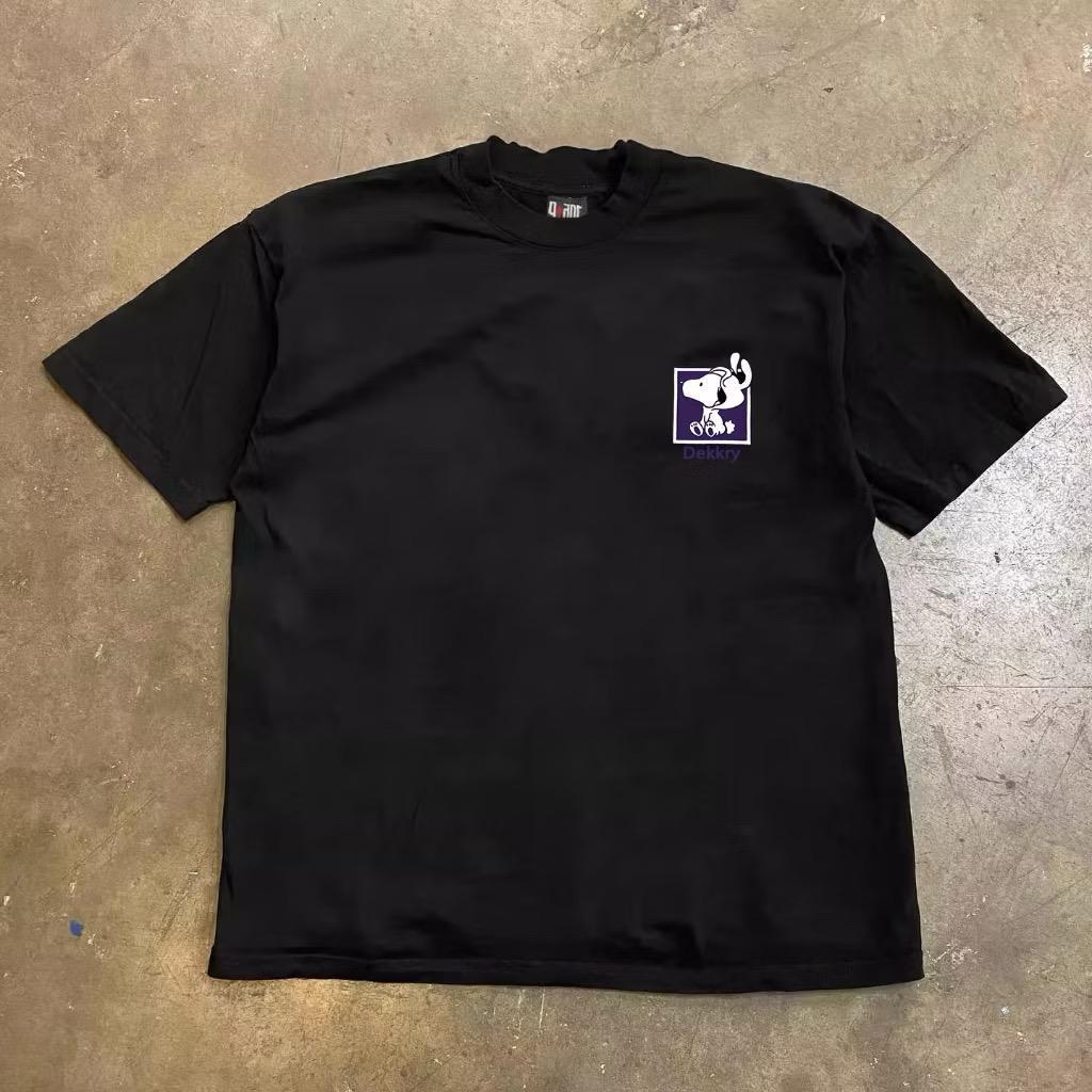 KAOS KOREA STYLE T-SHIRT BIRU SNOPPY KAOS WANITA HITAM KAOS PRIA DAN WANITA KAOS COTTON COMBED
