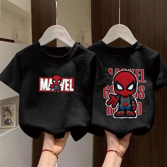 Kaos Cetakan pola Karakter Baju Kartun Anak gaya Korea pakaian perempuan Laki Laki umur 1 12 tahun 100% T shirt Cotton Combed
