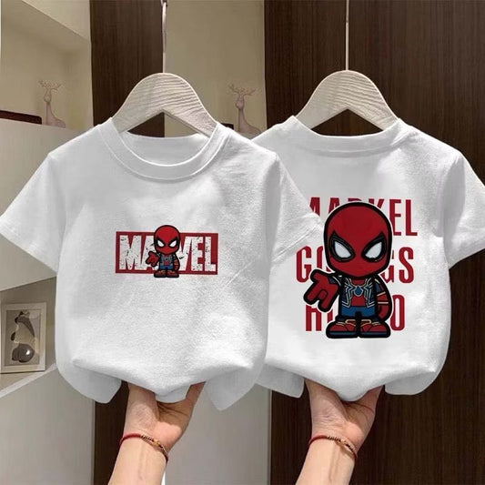 Kaos Cetakan pola Karakter Baju Kartun Anak gaya Korea pakaian perempuan Laki Laki umur 1 12 tahun 100% T shirt Cotton Combed